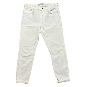 Everlane Jeans Women’s Size 30 The Mid Rise Skinny Ankle Ivory Denim